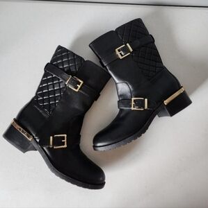 Vince Camuto Womens Moto Boots